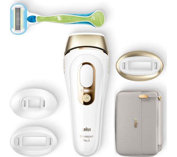TieDex UK BRAUN Silk-expert Pro 5 PL5257 IPL Hair Removal System - White & Gold