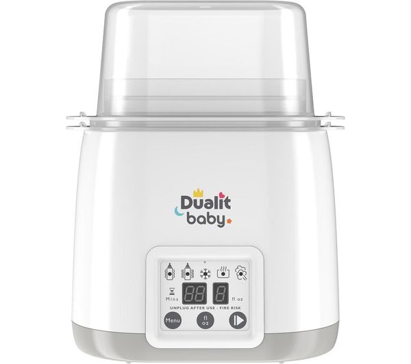 TieDex UK DUALIT Baby Double Bottle Warmer & Steriliser - White