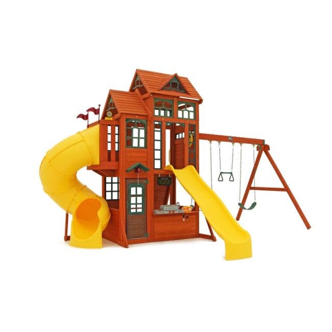 Kidkraft Canyon Ridge Wooden Swing and Slide Playset