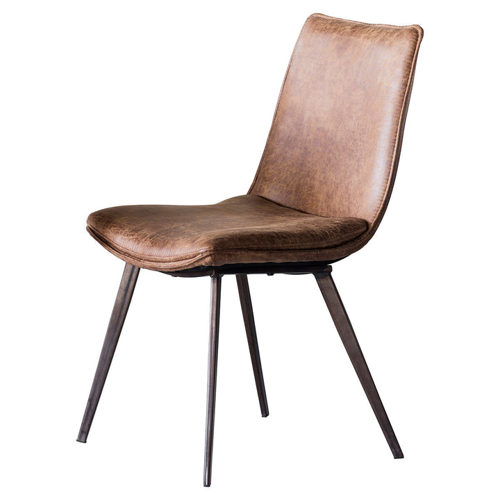 Gallery Hinks Brown Faux Leather Dining Chair, 2 Pack