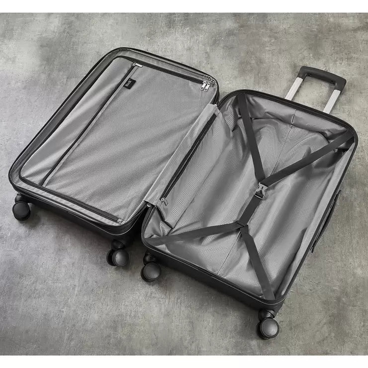 Rock Prime 3 Piece Hardside Luggage Set in Charcoal