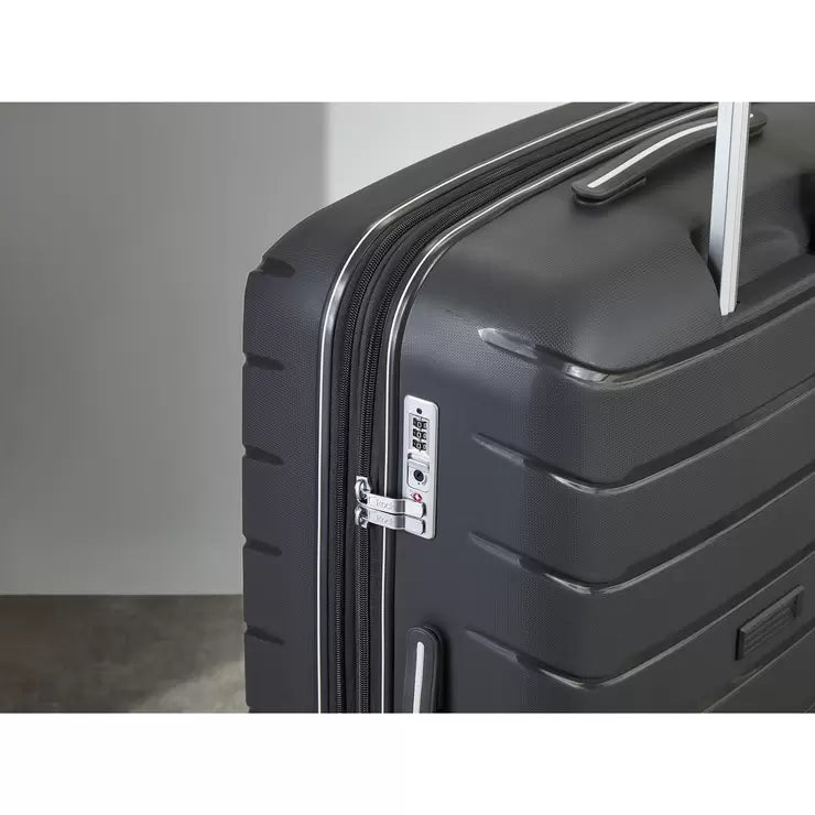 Rock Prime 3 Piece Hardside Luggage Set in Charcoal