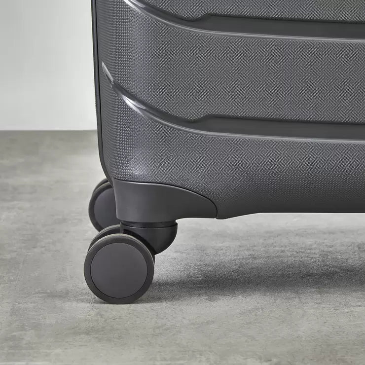 Rock Prime 3 Piece Hardside Luggage Set in Charcoal