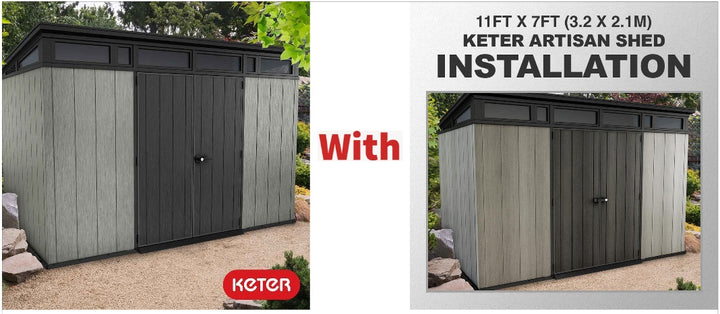 Keter Artisan 11ft x 7ft (3.4 x 2.1m) Storage Shed - Tiedex