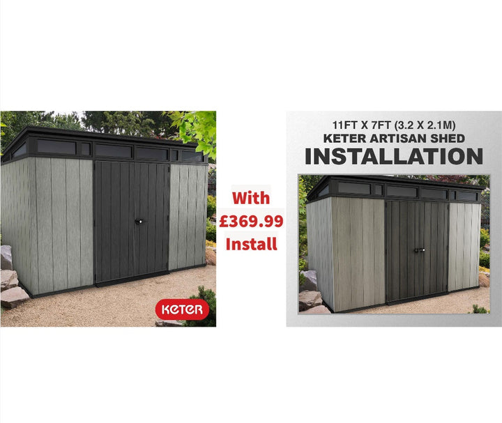 Keter Artisan 11ft x 7ft (3.4 x 2.1m) Storage Shed - Tiedex