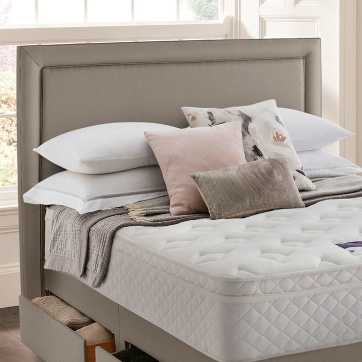 Palermo Sandstone Materials Wood Fabric Full Headboard Double Colour Natural