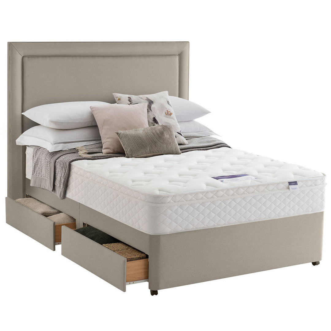 Palermo Sandstone Materials Wood Fabric Full Headboard Double Colour Natural