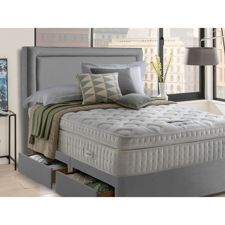 Malvern Headboard Slate Grey Colour Materials Wood Fabric Single New Bed Style