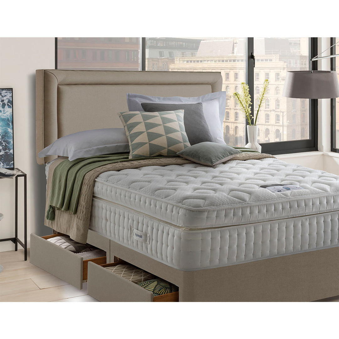 Malvern Headboard Sandstone Materials Wood Fabric Single New Bed Colour Natural