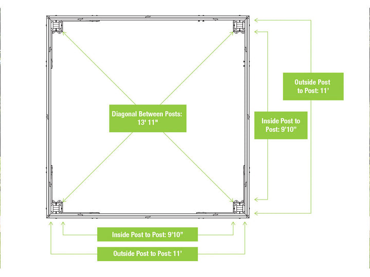 Yardistry 12ft x 12ft (3.7 x 3.7m) Cedar Gazebo with Double Privacy Wall & Aluminium Roof