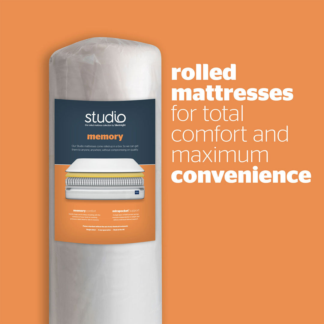 Silentnight Studio Memory 1000 Hybrid Rolled Mattress, King