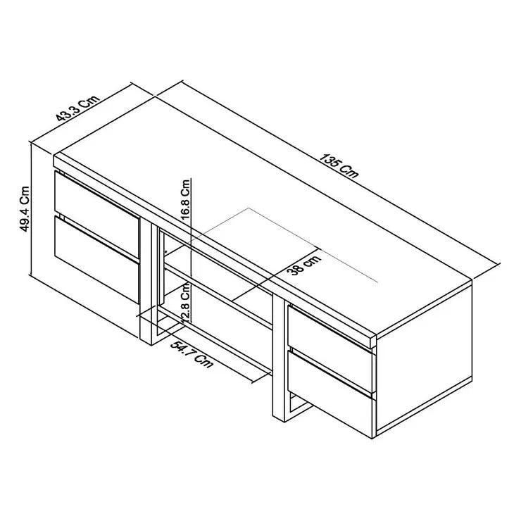 Bentley Designs Tivoli Dark Oak Entertainment Unit for TV's up to 55"