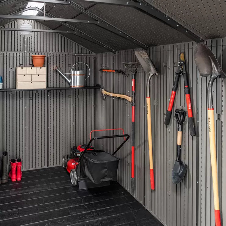 Lifetime 20ft x 8ft (6 x 2.4m) Rough Cut Dual Entry Outdoor Storage Shed - Model 60351