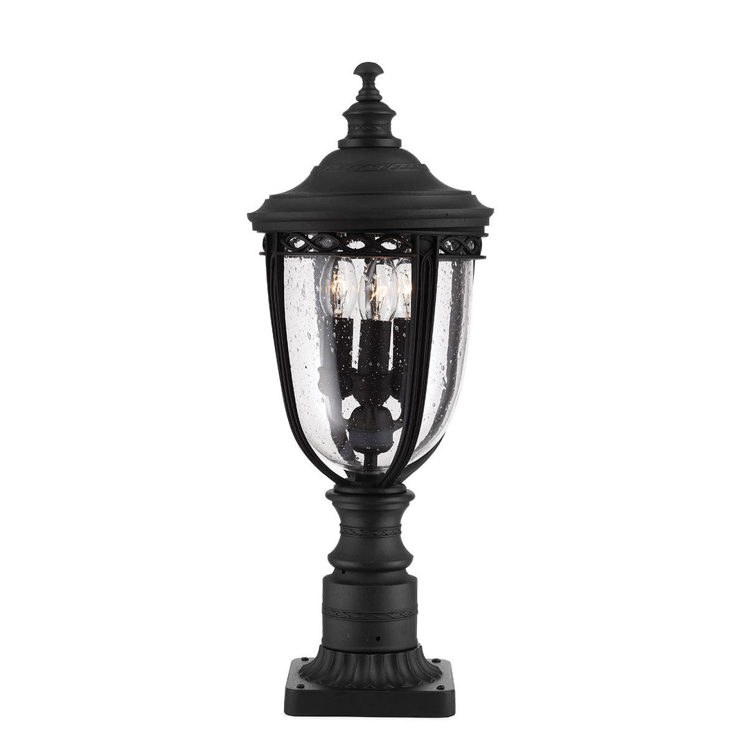 Feiss English Bridle Three Light Medium Pedestal Lantern