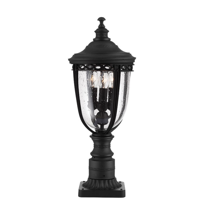 Feiss English Bridle Three Light Medium Pedestal Lantern