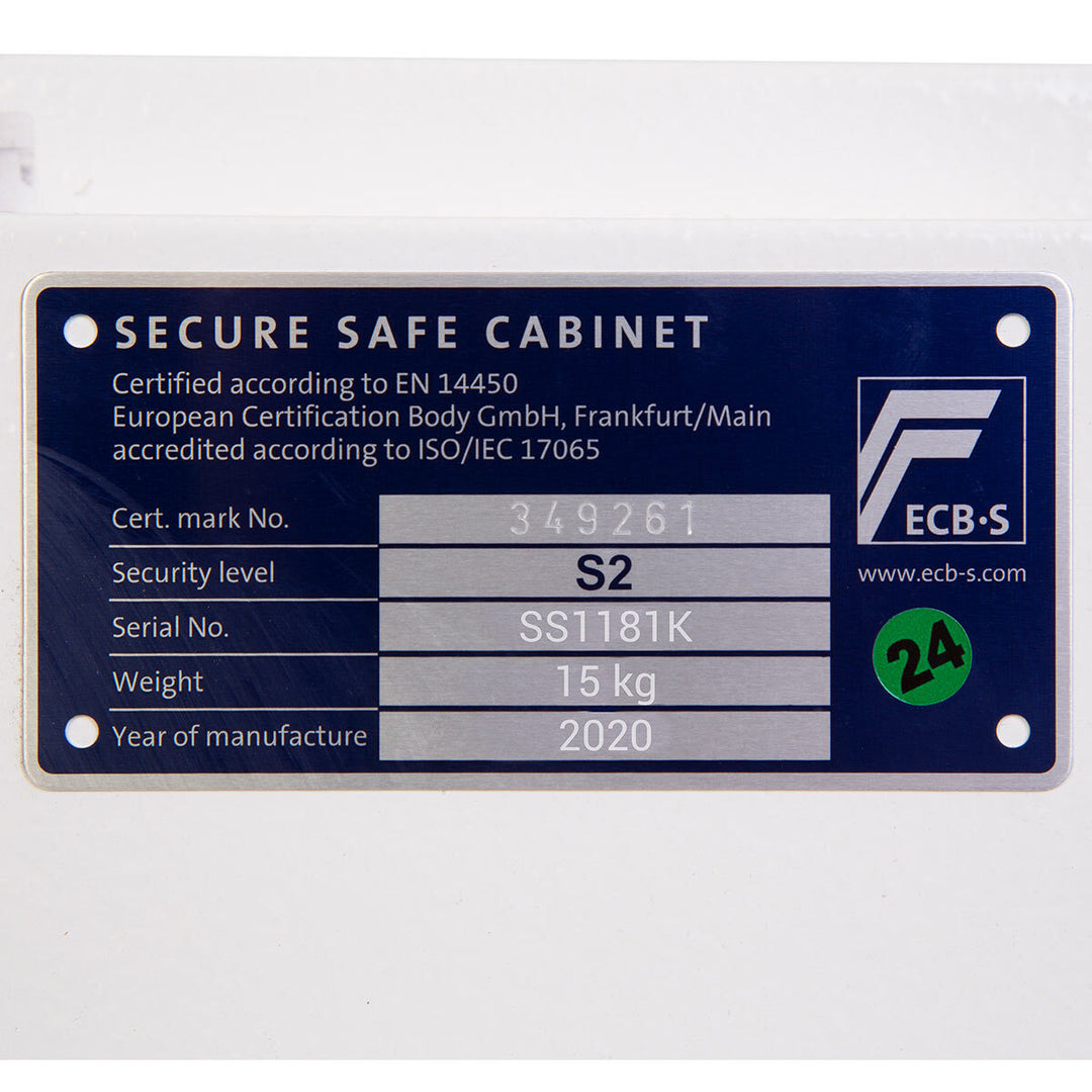 Phoenix Fortress SS1181K Security Safe with Key Lock, 7 Litres