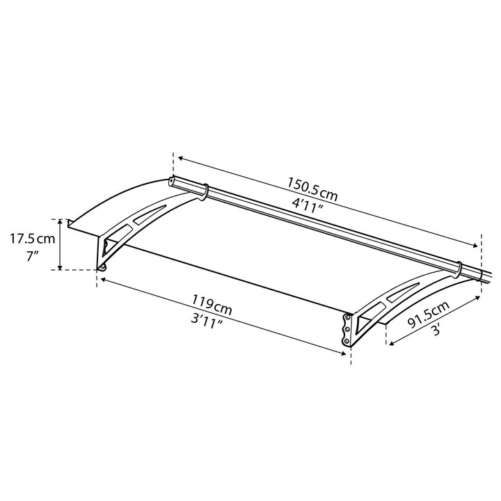 Palram  Canopia Aquila 1500 Door Patio Cover Installation Hardware Galvanised Assembly