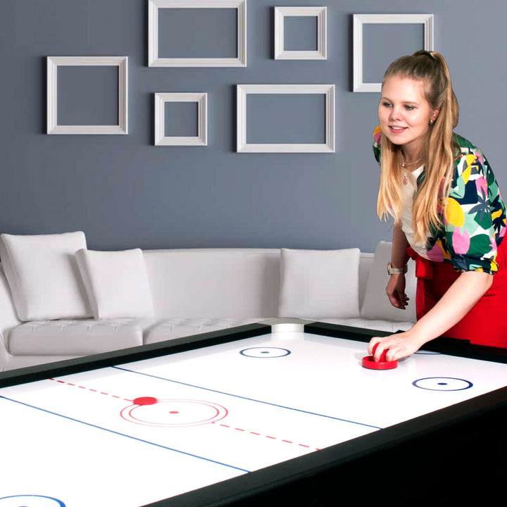 Sure Shot 4 in 1 Multifunctional Games Table - Pool, Air hockey and Table Tennis, as well as a dining table option