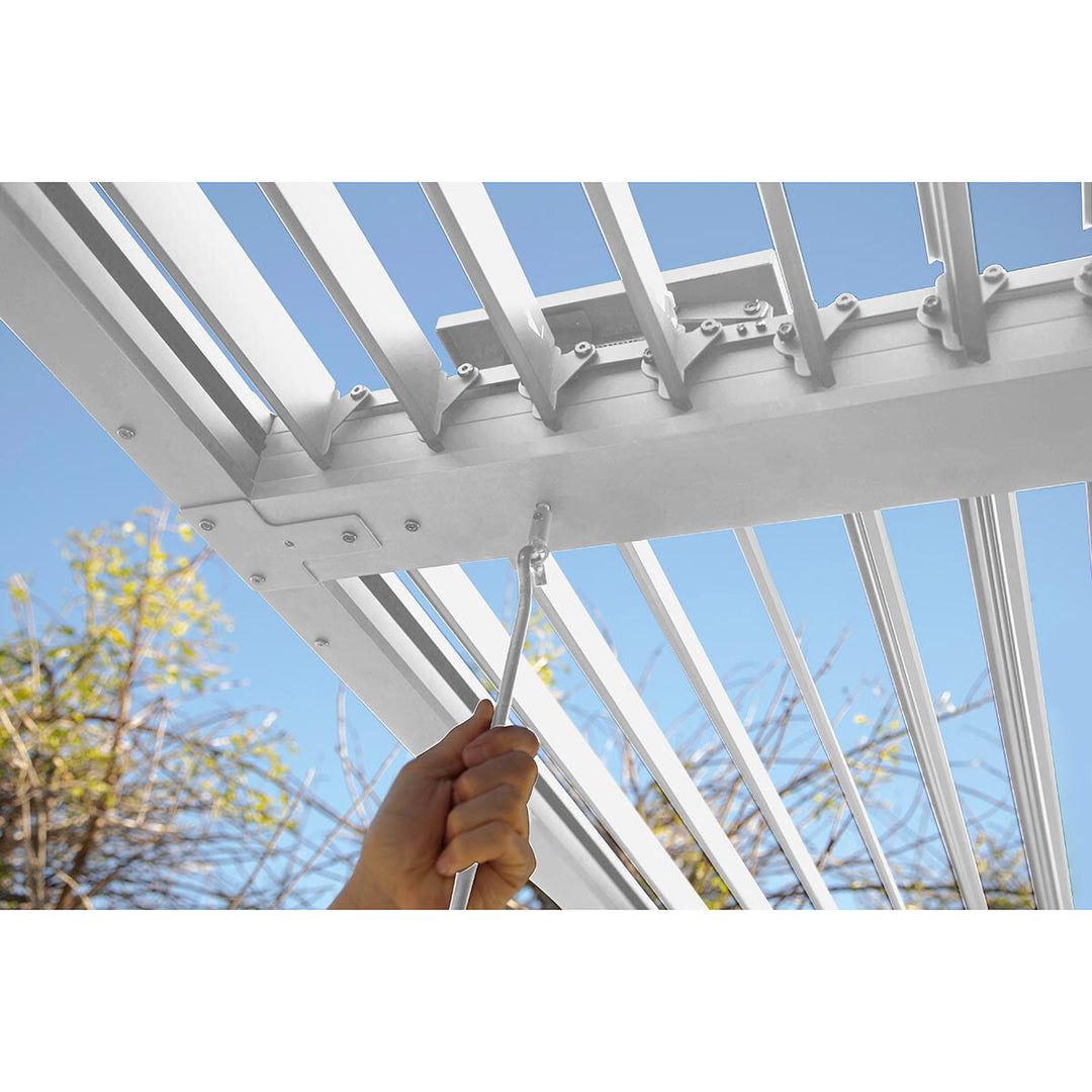 Paragon Novara 10ft x 12ft (3 x 3.6m) Louvered Pergola in White