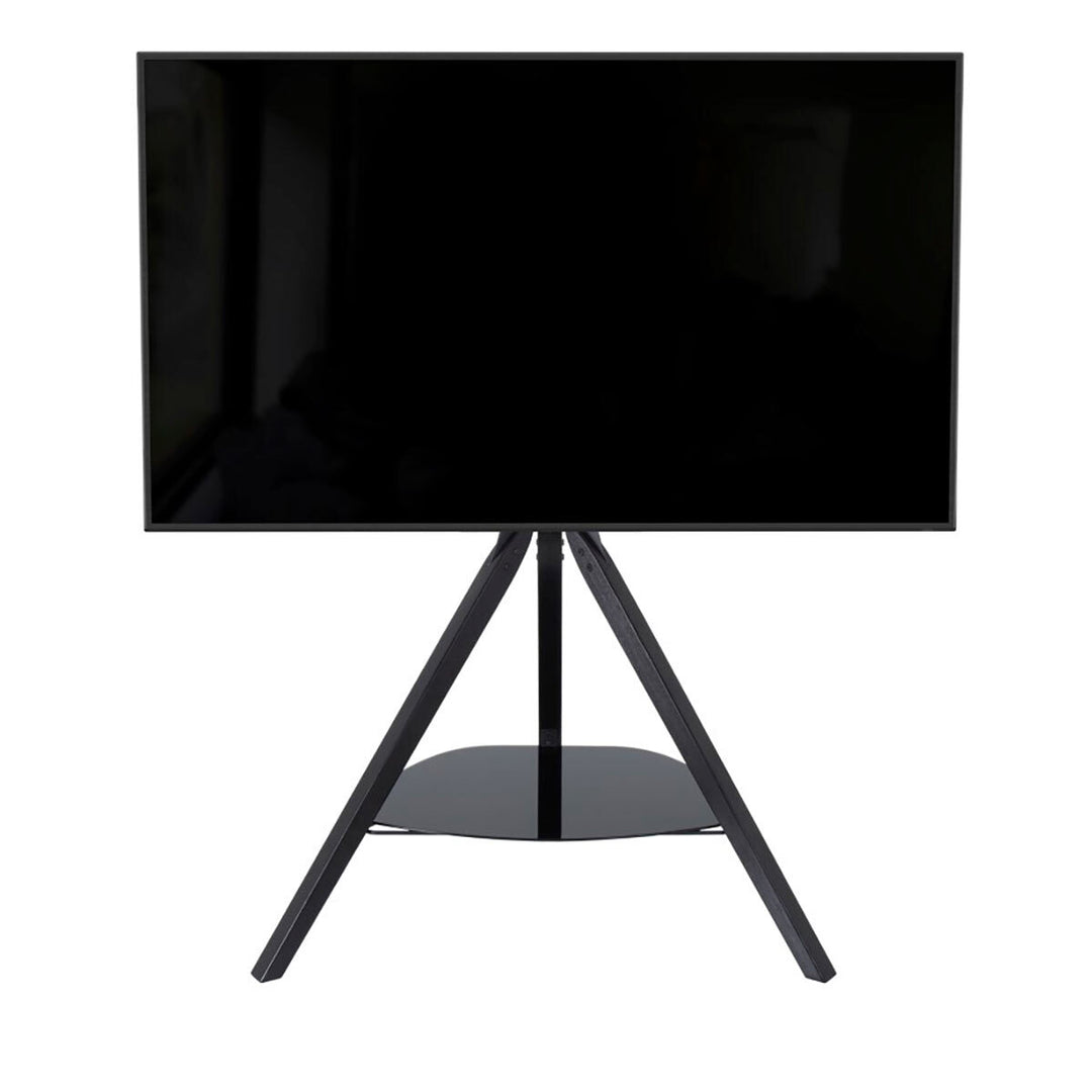 AVF Hoxton Tv Stand Tv's 65" Black 200 500 Glass Shelf Cable Management Media Steel