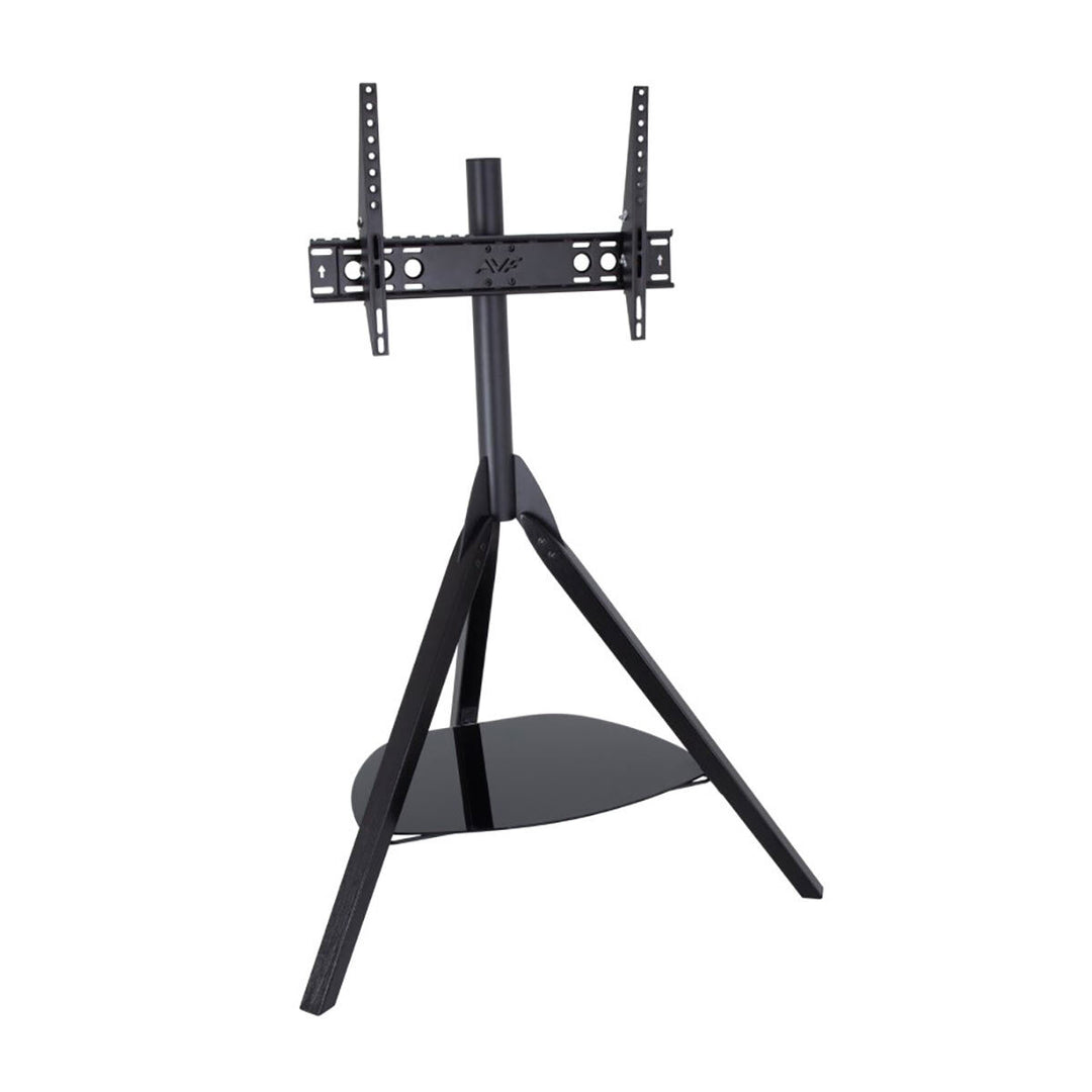 AVF Hoxton Tv Stand Tv's 65" Black 200 500 Glass Shelf Cable Management Media Steel