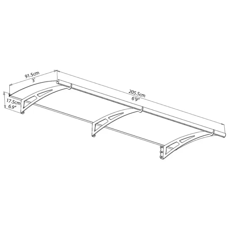 Palram Canopia Aquila 2050 Door/Patio Cover, Clear