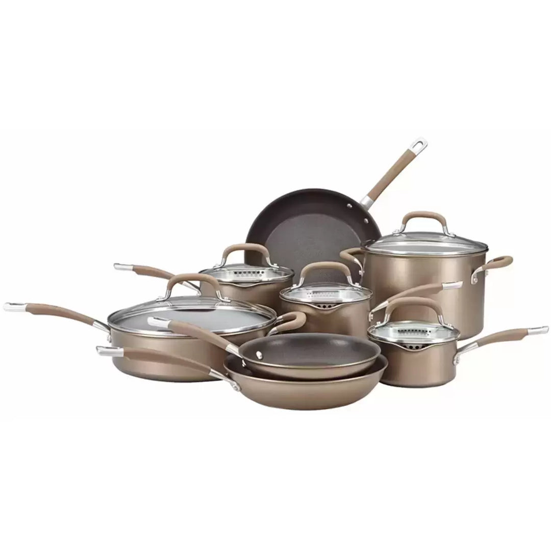 Circulon Premier Hard Anodised Induction 13 Piece Cookware Set in Bronze