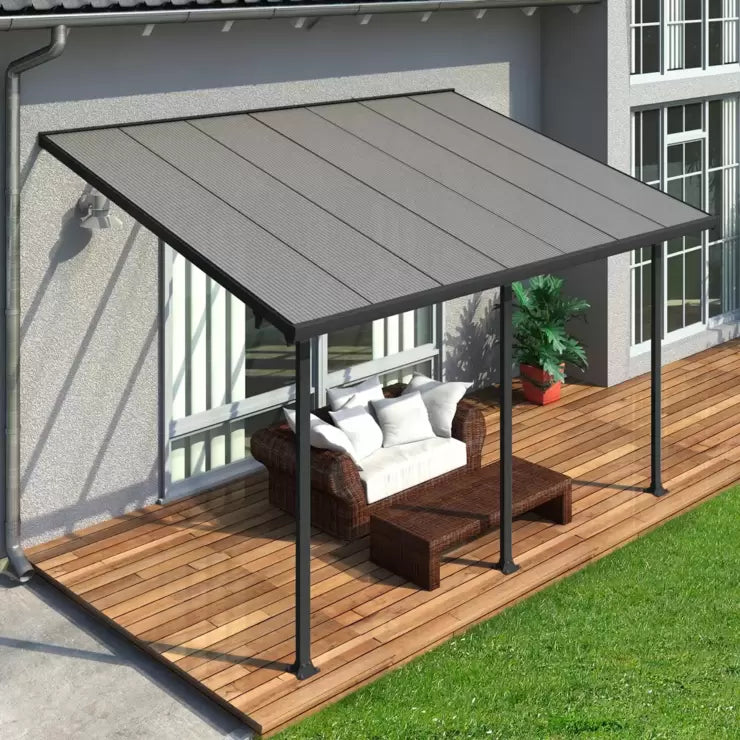 Palram Canopia Feria 3 Patio Cover in Grey, 3 x 4.25m