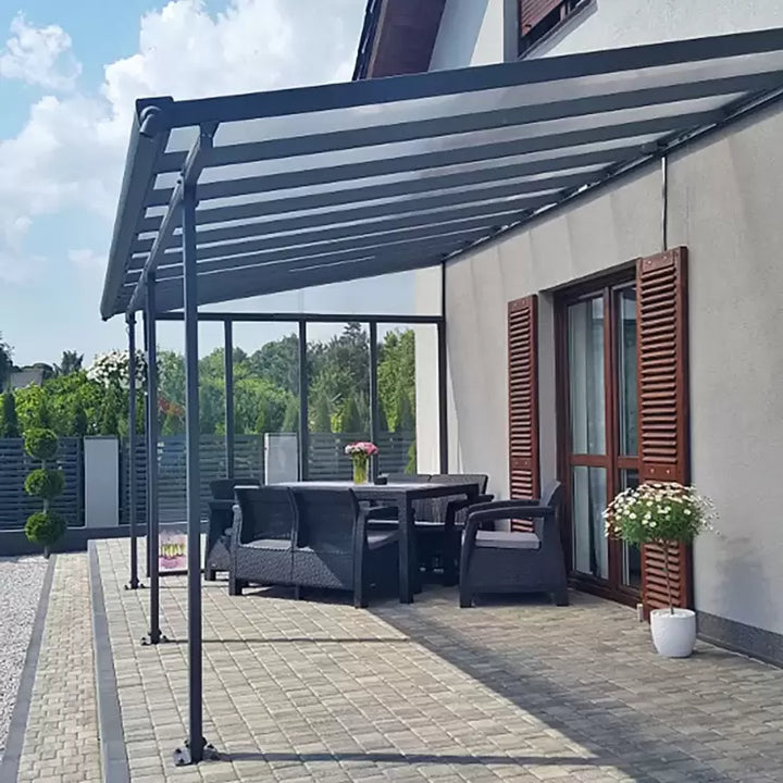 Palram Canopia Feria 3 Veranda Patio Cover in Grey, 3 x 5.46m