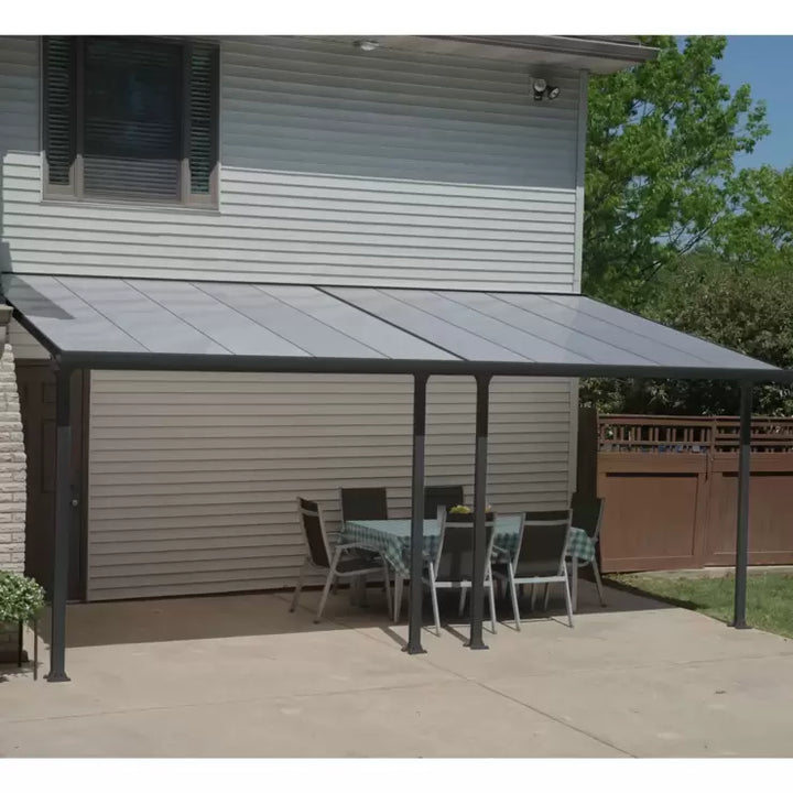 Palram Canopia Feria 3 Veranda Patio Cover in Grey, 3 x 6.10m