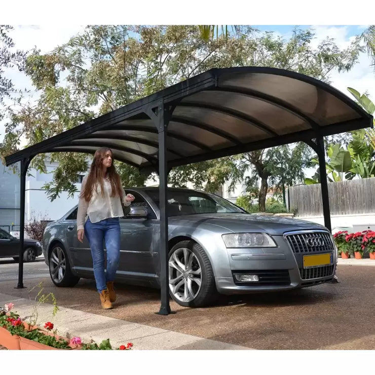 Palram Canopia Vitoria 5000 Aluminium and Polycarbonate Carport, Grey