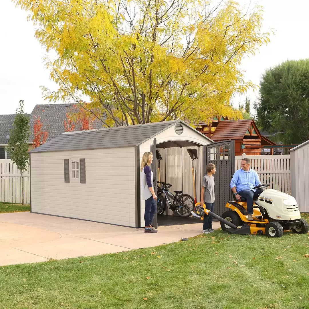 Lifetime 8ft x 20ft (2.4 x 6.1m) Storage Shed - Model 60120 - Made from High-Density Polyethylene (HDPE)