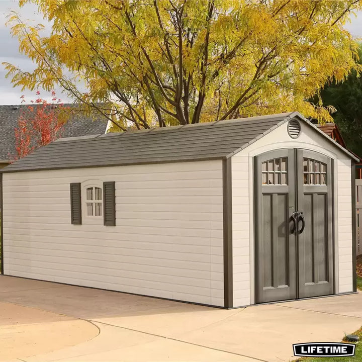 Lifetime 8ft x 20ft (2.4 x 6.1m) Storage Shed - Model 60120