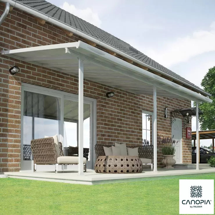 Palram Canopia Feria 3 Veranda Patio Cover in White, 3 x 6.10m