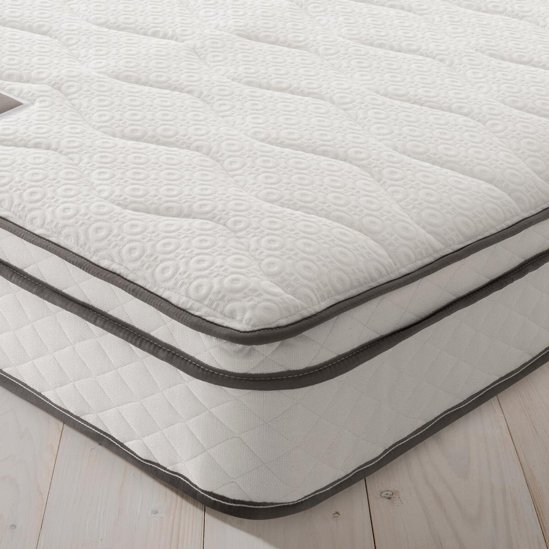 Silentnight 1200 Pocket Memory Cushion Top Mattress & Slate Grey Divan, Double