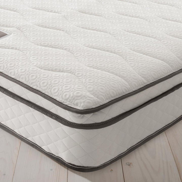 Silentnight 1200 Pocket Memory Cushion Top Mattress & Slate Grey Divan, Double