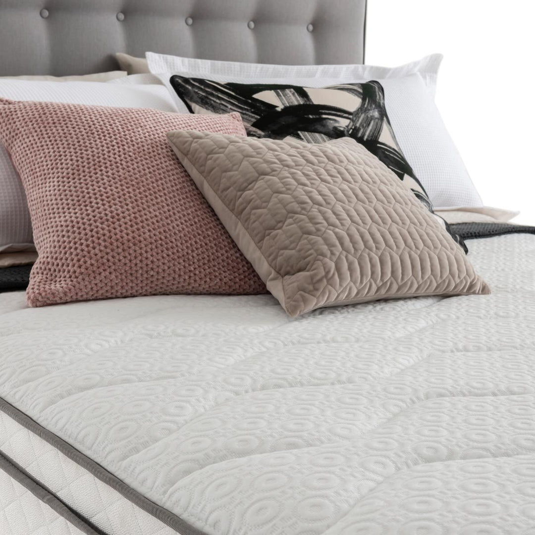 Silentnight 1200 Pocket Memory Cushion Top Mattress & Slate Grey Divan, Double