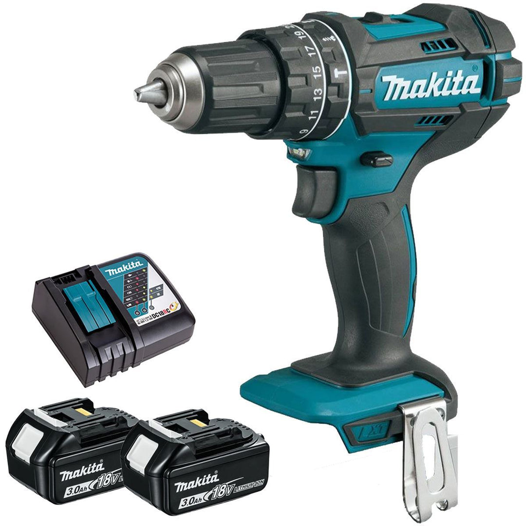 Makita DHP482Z 18V 2-Speed Combi Drill with 2 x 3.0Ah Battery &amp; Charger