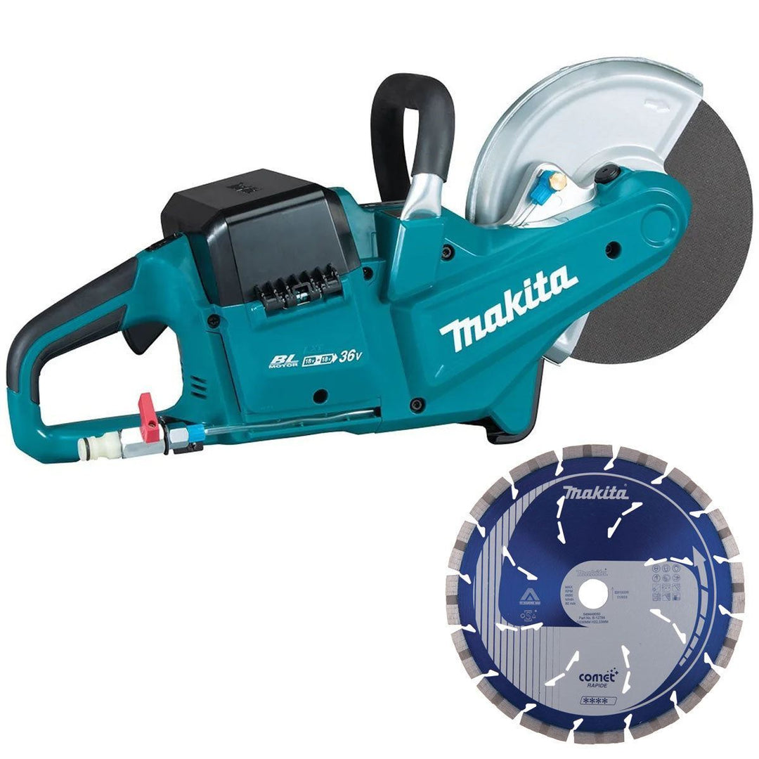 Makita DCE090ZX1 36V LXT 230mm Brushless Disc Cutter With 230mm Diamond Wheel