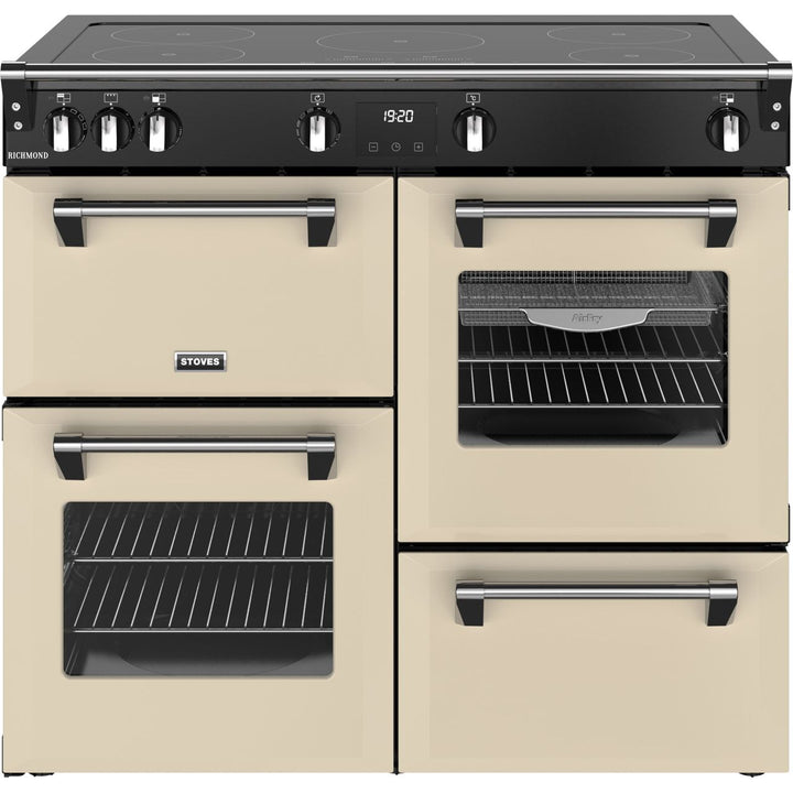Stoves Richmond 100Ei TCH 100cm wide Electric Range Cooker with Induction Hob - Cream - A/A/A Rated