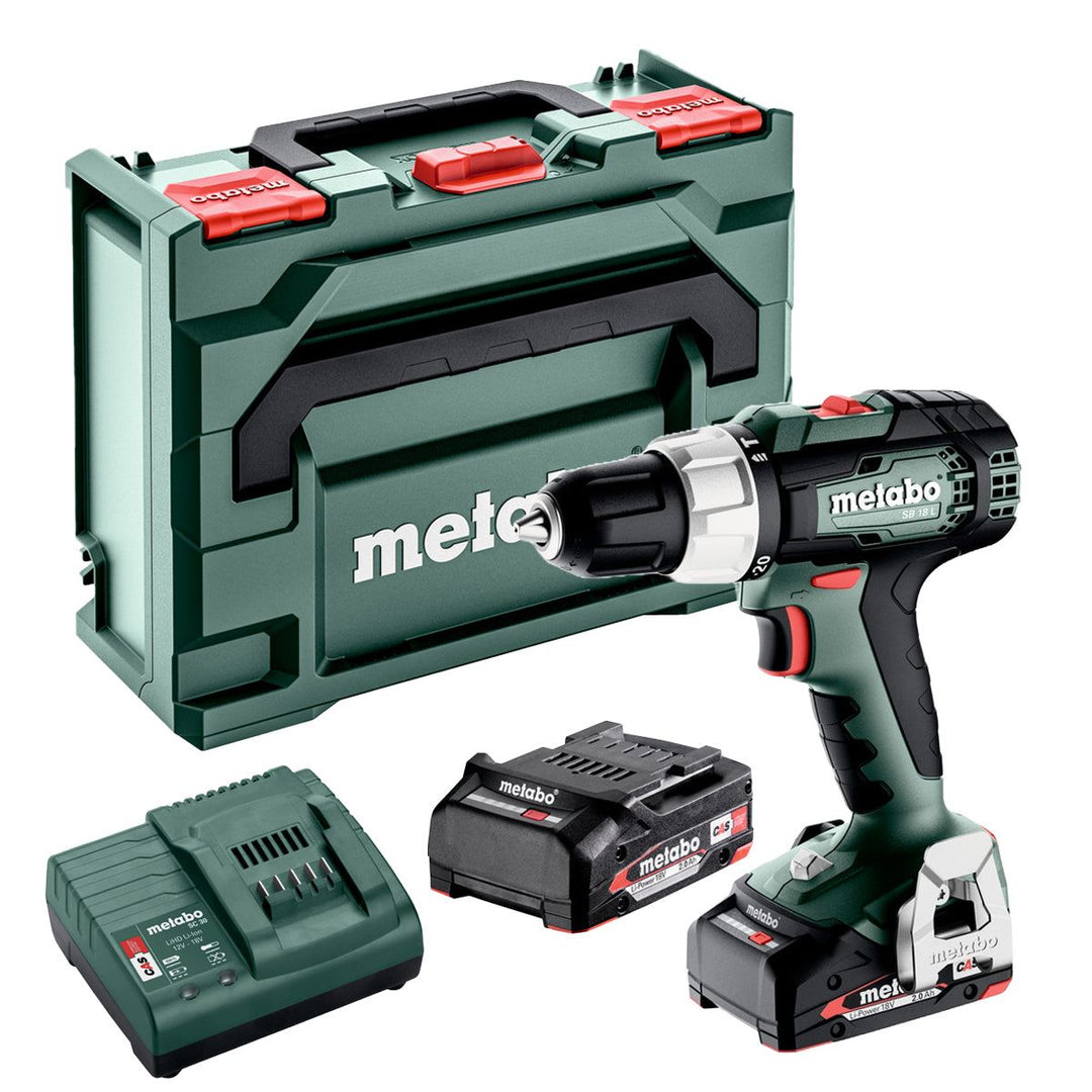 Metabo SB 18 L 18V Cordless Combi Drill with 2 x 2.0Ah Battery & Charger in Metabox 614053580