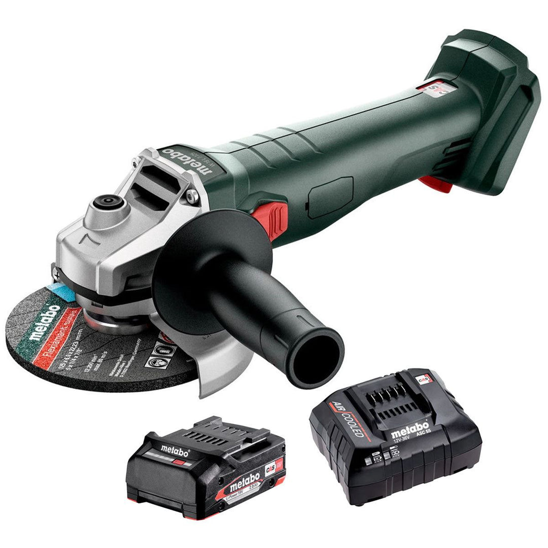 Metabo W 18 7-125 18V 125mm Angle Grinder with 1 x 2.0Ah Battery & Charger