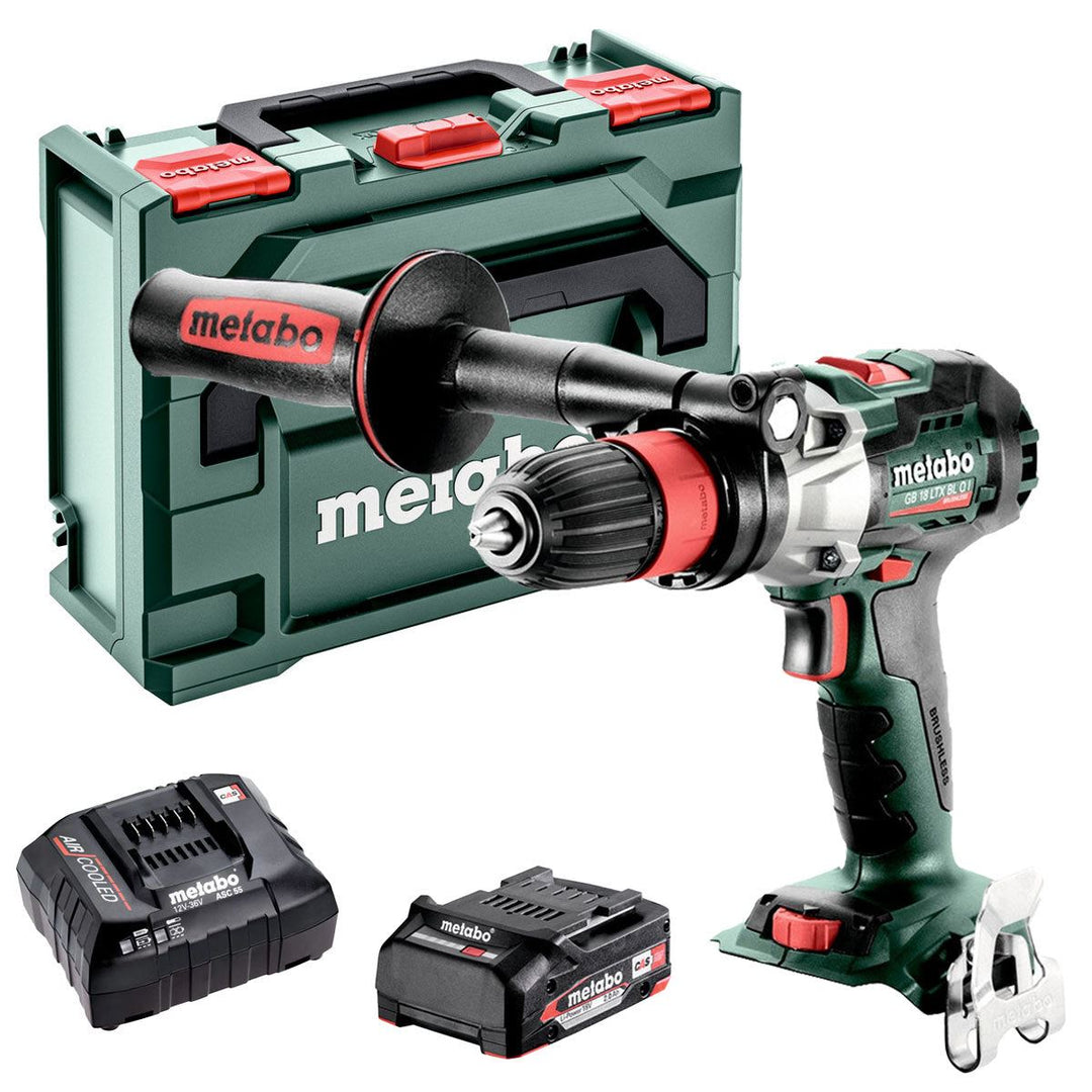 Metabo GB 18 LTX BL Q I 18V Brushless Tapper Drill Driver with 1 x 2.0Ah Battery Charger & Metabox