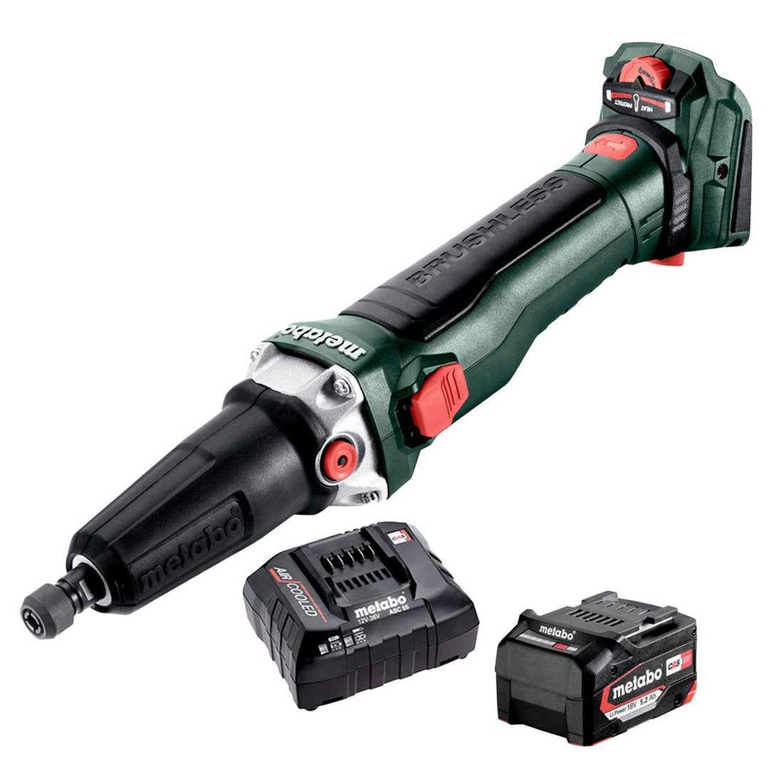Metabo GVB 18 LTX BL 11-28 18V Brushless Die Grinder with 1 x 5.2Ah Battery & Charger