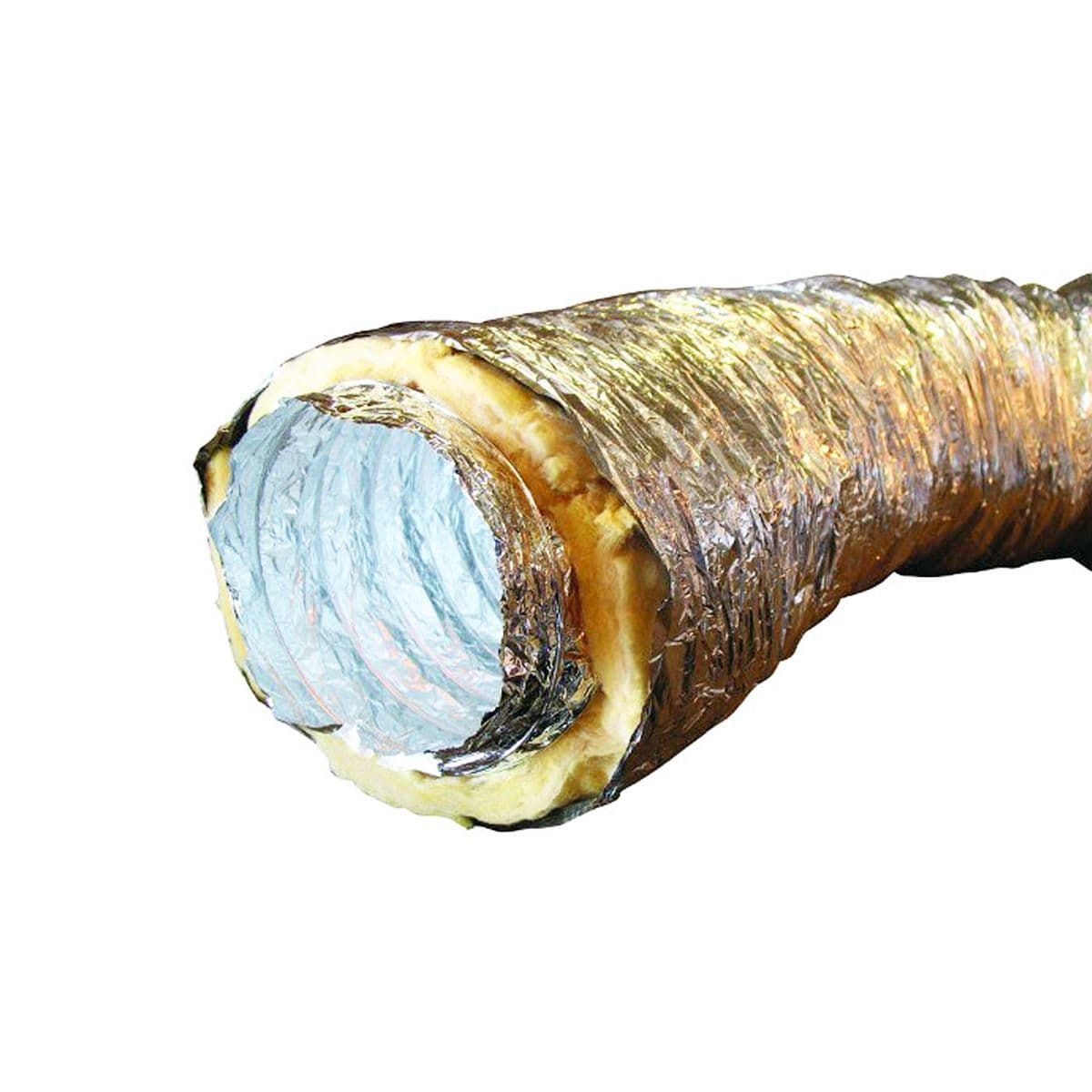 Lindab 10 meters x 80mm Tectherm 400 Boxed Insulated Flexible Silver Ducting