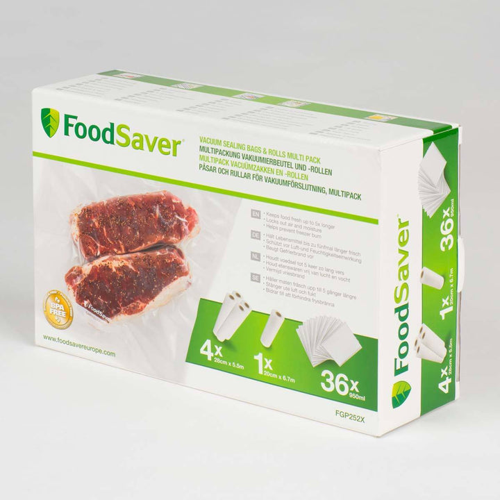 FoodSaver Vacuum Sealing Bags & Rolls Multi Pack, FGP252X