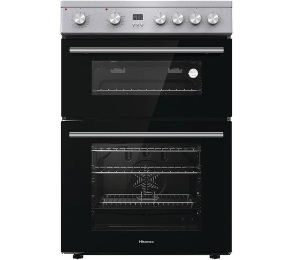 HISENSE HDE3211BXUK 60 cm Electric Ceramic Cooker - Black &amp; Stainless Steel