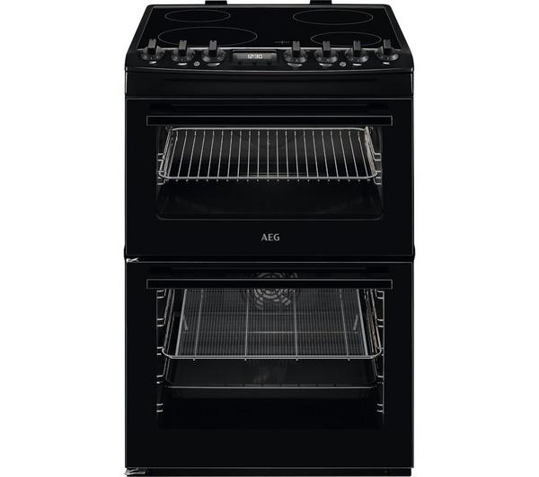 AEG 6000 SteamBake CCX6740ACB 60 cm Electric Ceramic Cooker - Black