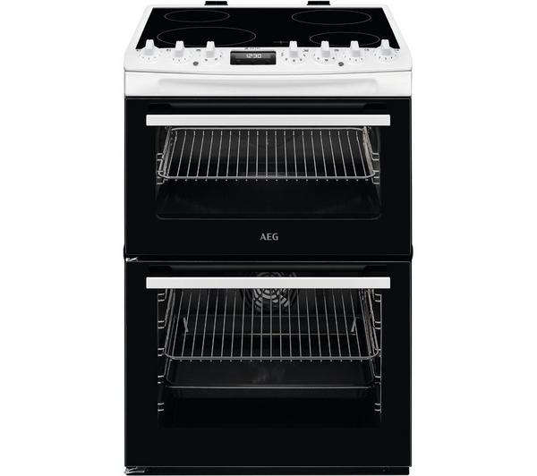 AEG 6000 SteamBake CCX6740ACW 60 cm Electric Ceramic Cooker - White