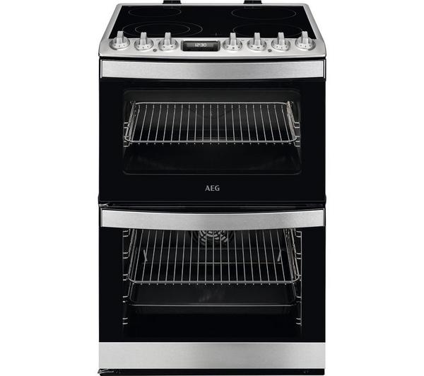 AEG 6000 SteamBake CCS6742ACM 60 cm Electric Ceramic Cooker - Stainless Steel